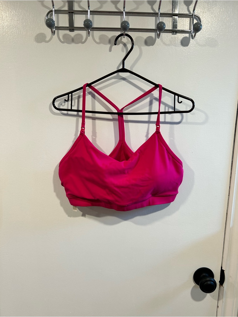 Nursing Hot Pink Strappy Sports Bra